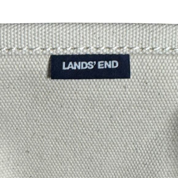 Lands End Large Boat & Tote Bag Open Top Regular Handle Navy 22x17 Heavy Canvas - Picture 5 of 10
